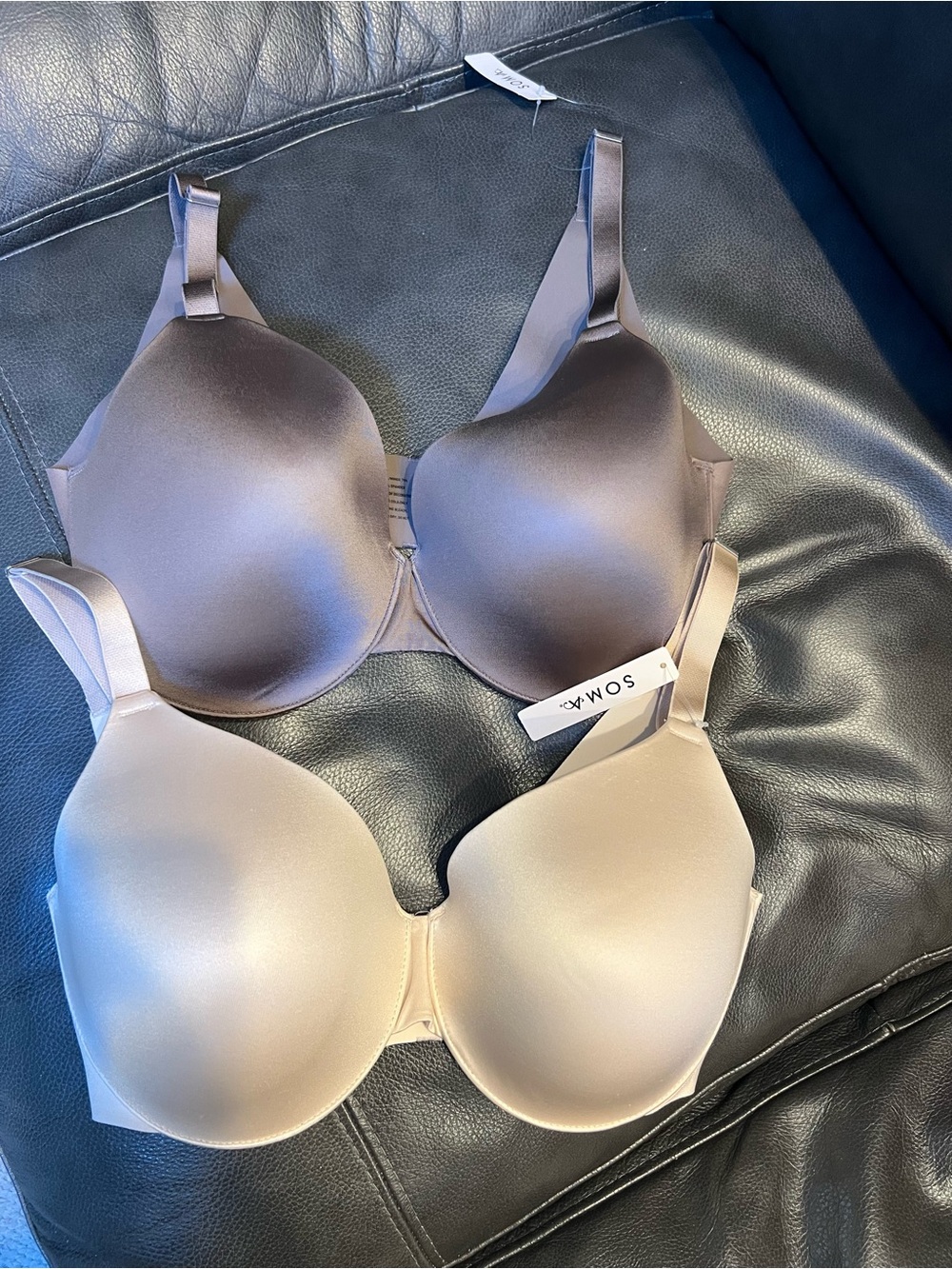 Soma Smooth Molded T-Shirt Bras in Taupe & Nude